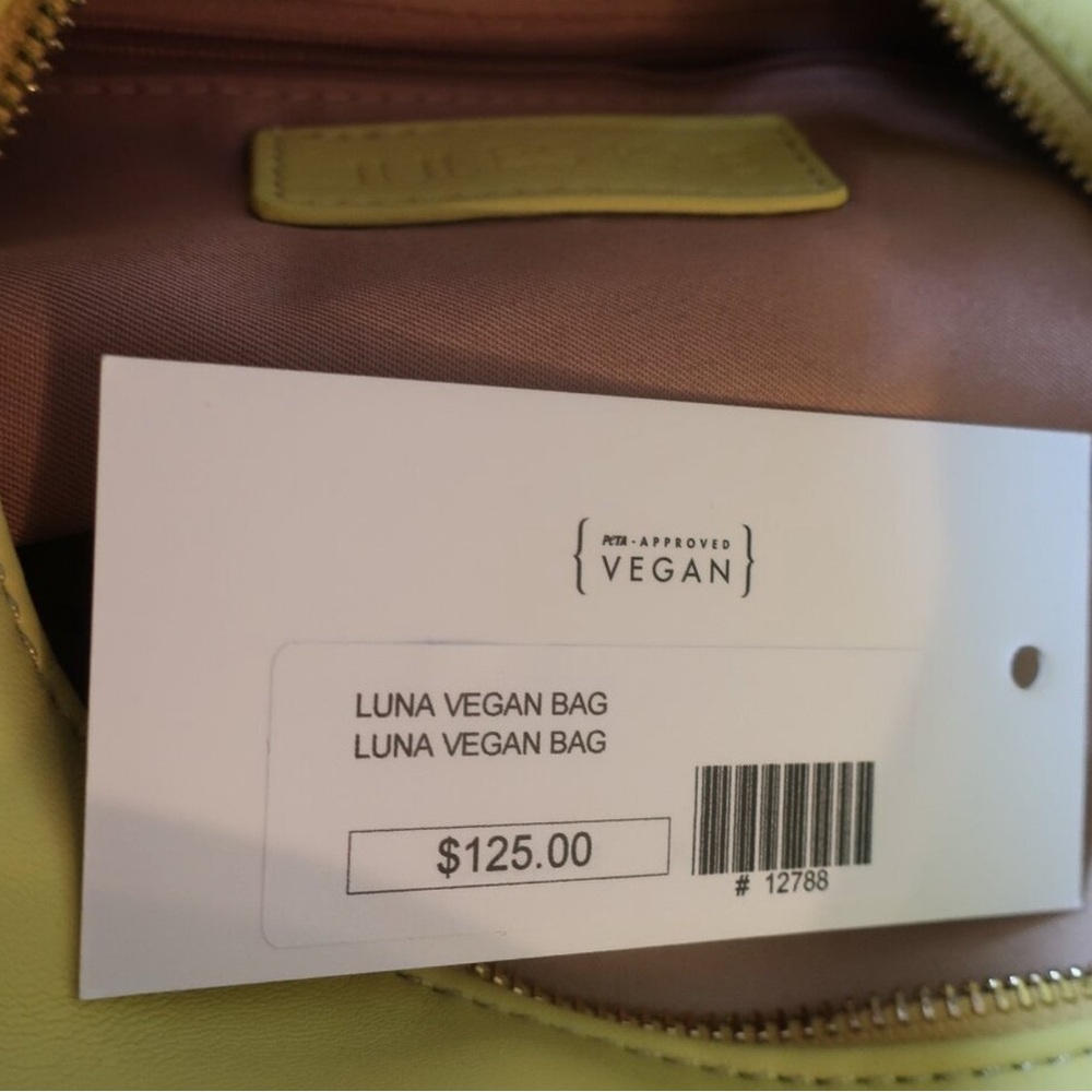 NWT Jules Kae Neon Green Luna Vegan Leather Purse Bag with Gold Chain - Picture 7 of 8